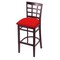Holland Bar Stool Co 25" Counter Stool, Dark Cherry Finish, Canter Red Seat 313025DC011 - alternate 1
